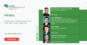 Regtech Summit APAC Panel: Claus Christensen, Eric Wan, Simon Young, Lee A Ashmore