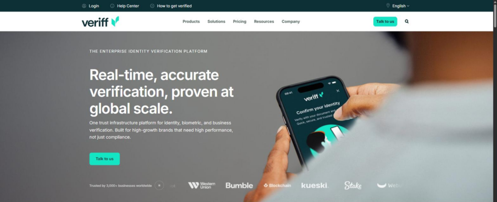 Veriff business verification platform screenshot