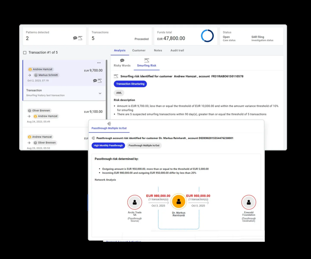 Hawk AI AML compliance software screenshot