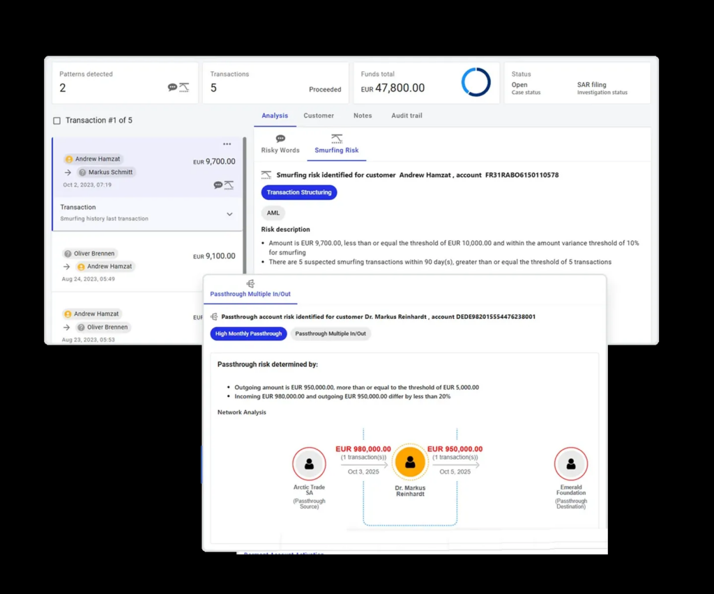 Hawk AI AML compliance software screenshot