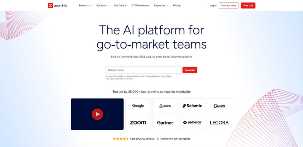 ZoomInfo screenshot